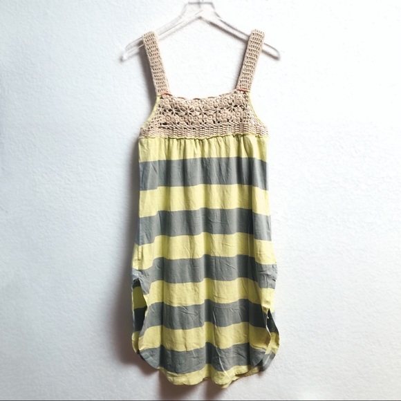 Free People Luca Crochet Stripe Tunic Merida Combo - Picture 7 of 8